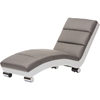 Percy Upholstered Chaise Lounge - Gray, White 