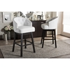 Avril Faux Leather Swivel Barstool - Nailhead, Button Tufted, White (Set of 2) - WI-BBT5210A1-BS-WHITE