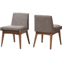Nexus Upholstered Dining Side Chair - Gravel (Set of 2)