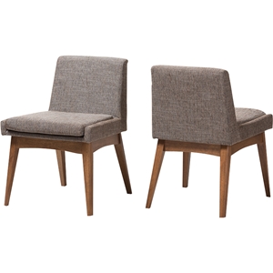 Nexus Upholstered Dining Side Chair - Gravel (Set of 2) 