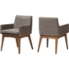 Nexus Upholstered Arm Chair - Gravel (Set of 2) - WI-BBT5281-GRAVEL-CC-TH1308
