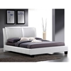 Sabrina King Size Platform Bed - Overstuffed Headboard, White - WI-BBT6082-WHITE-KING-BED
