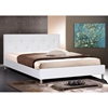 Barbara Queen Platform Bed - Crystal Tufts, Metal Legs, White - WI-BBT6140-WHITE-BED