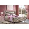 Francesca Linen Bed - Bench, Light Beige - WI-BBT6354-BBT5155-BENCH