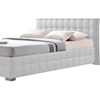 Monaco Faux Leather Platform Bed - Tufted, White - WI-BBT6424-WHITE-BED