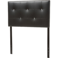 Kirchem Faux Leather Twin Headboard - Black