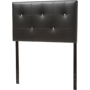 Kirchem Faux Leather Twin Headboard - Black 