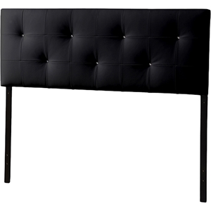 Dalini Faux Leather Headboard - Faux Crystal Buttons 