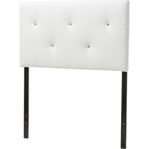 Kirchem Faux Leather Twin Headboard - White 