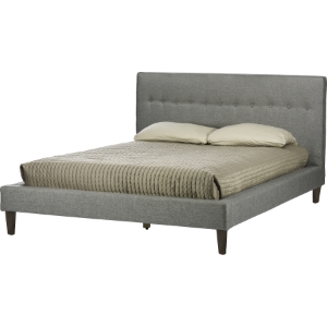 Callasandra Linen Platform Bed - Button Tufted 