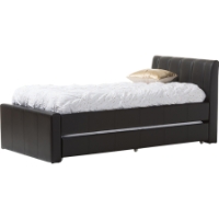 Cosmo Faux Leather Twin Trundle Bed - Black