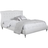 Erin Faux Leather Platform Bed - Faux Cristal