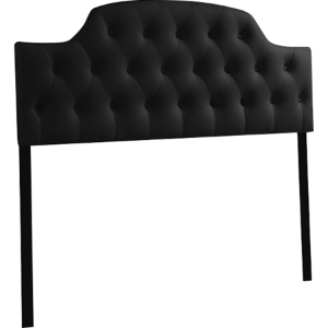 Morris Faux Leather Scalloped Headboard - Button Tufted 