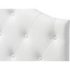 Myra Faux Leather Scalloped Twin Headboard - Button Tufted, White - WI-BBT6505-WHITE-TWIN-HB
