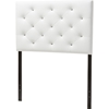 Viviana Faux Leather Twin Headboard - Button Tufted, White - WI-BBT6506-WHITE-TWIN-HB