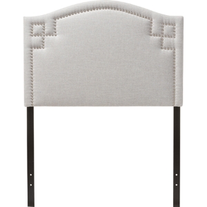 Aubrey Fabric Twin Headboard - Grayish Beige 