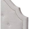 Cora Fabric Upholstered Twin Headboard - Grayish Beige - WI-BBT6564-GRAYISH-BEIGE-TWIN-HB