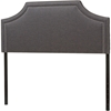 Avignon Fabric Upholstered Headboard - Nailhead, Dark Gray - WI-BBT6566-DARK-GRAY-HB