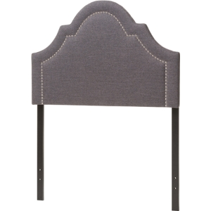 Rita Upholstered Twin Headboard - Dark Gray 
