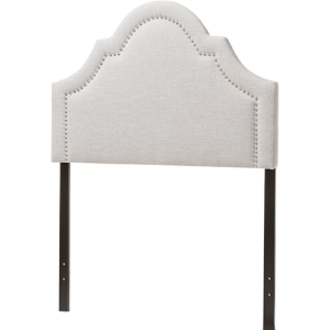 Rita Upholstered Twin Headboard - Grayish Beige 