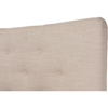 Hannah Linen Platform Bed - Button Tufted, Beige - WI-BBT6570-BEIGE