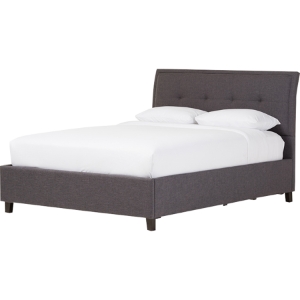 Lea Queen Storage Platform Bed - Dark Gray 