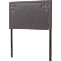 Geneva Fabric Upholstered Twin Headboard - Dark Gray