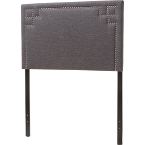 Geneva Fabric Upholstered Twin Headboard - Dark Gray 