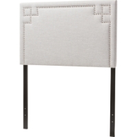 Geneva Fabric Upholstered Twin Headboard - Grayish Beige