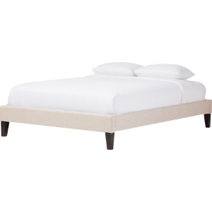Lancashire Platform Bed - Upholstered, Beige 