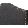 Gracie Upholstered Twin Headboard - Nailheads, Dark Gray - WI-BBT6619-DARK-GRAY-TWIN-HB-H1217-20