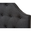 Windsor Upholstered Scalloped Twin Headboard - Button Tufted, Dark Gray - WI-BBT6620-DARK-GRAY-TWIN-HB-H1217-20