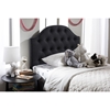 Windsor Upholstered Scalloped Twin Headboard - Button Tufted, Dark Gray - WI-BBT6620-DARK-GRAY-TWIN-HB-H1217-20
