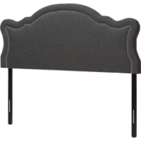 Avery Headboard - Curvy Shape, Silver Nailheads Trim
