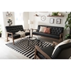 Sorrento Faux Leather Loveseat - Button Tufted, Black - WI-BBT8013-BLACK-LOVESEAT