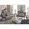Sorrento Faux Leather Loveseat - Button Tufted, Gray - WI-BBT8013-GRAY-LOVESEAT