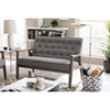 Sorrento Faux Leather Loveseat - Button Tufted, Gray - WI-BBT8013-GRAY-LOVESEAT