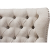Scarlett Upholstered Nailhead Loveseat Settee - Button Tufted, Light Beige - WI-BBT8017-LS-BEIGE-H1217-3