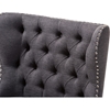 Scarlett Upholstered Nailhead Loveseat Settee - Button Tufted, Dark Gray - WI-BBT8017-LS-DARK-GRAY-H1217-20