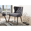 Scarlett Upholstered Nailhead Accent Chair - Button Tufted, Dark Gray - WI-BBT8017-CC-DARK-GRAY-H1217-20