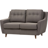Mckenzie Upholstered Loveseat - Button Tufted, Gray