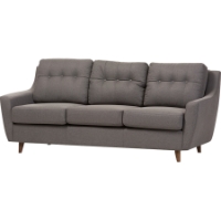 Mckenzie Upholstered Sofa - Button Tufted, Gray