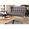 Melody Settee Loveseat - Button Tufted, Gray - WI-BBT8026-LS-GRAY-XD45