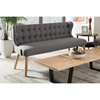 Melody Settee Sofa - Button Tufted, Gray - WI-BBT8026-SF-GRAY-XD45