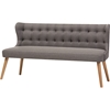 Melody Settee Sofa - Button Tufted, Gray - WI-BBT8026-SF-GRAY-XD45