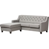 Arcadia 2-Piece Sectional Sofa - Gray, Button-Tufted - WI-BBT8030-GRAY-SECTNL-XD45
