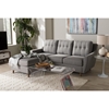 Mckenzie 2-Piece Sectional Sofa - Gray, Button-Tufted - WI-BBT8031-GRAY-SECTNL-XD45