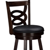 Anthea 29" Swivel Bar Stool - Brown Upholstered Seat, Espresso Frame (Set of 2) - WI-BE1049C-BS-BROWN