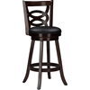 Anthea 29" Swivel Bar Stool - Brown Upholstered Seat, Espresso Frame (Set of 2) - WI-BE1049C-BS-BROWN