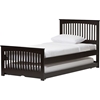 Hevea Twin Bed - Trundle Bed, Wenge - WI-BED3-TWIN-WENGE
